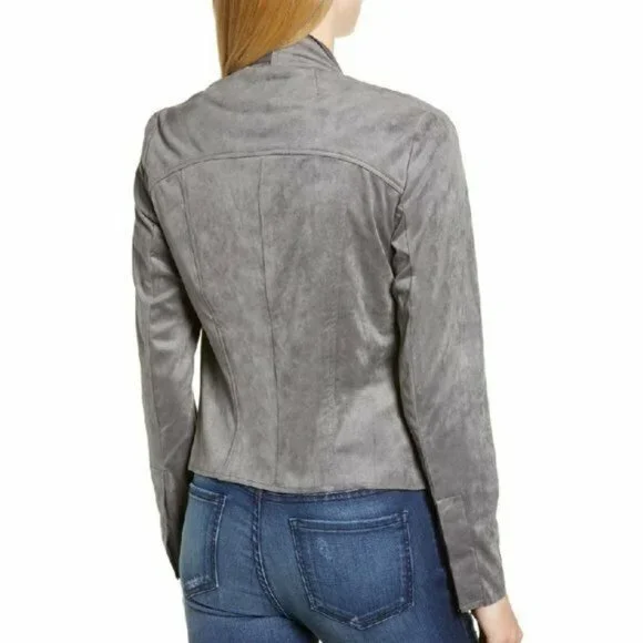 KUT from the Kloth Tayanita Faux Suede Drape Jacket, Grey, Size XL - ($88) - Picture 2 of 7